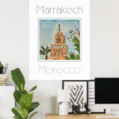 Affiche de voyage pour Marrakech Maroc (Bureau à domicile)
