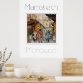 Affiche de voyage pour Marrakech Maroc (Cuisine)