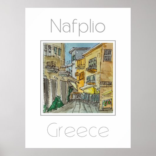 Affiche de voyage pour Nauplio Grèce (Devant)