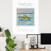 Affiche de voyage pour Nauplio Grèce (Bureau à domicile)