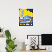 Affiche de voyage pour Pise, Italie (Bureau à domicile)