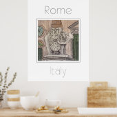 Affiche de voyage pour Rome Italie (Cuisine)