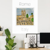 Affiche de voyage pour Rome Italie (Bureau à domicile)