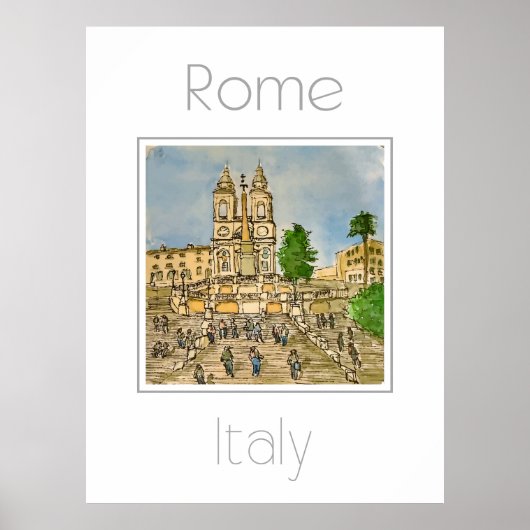 Affiche de voyage pour Rome Italie (Devant)
