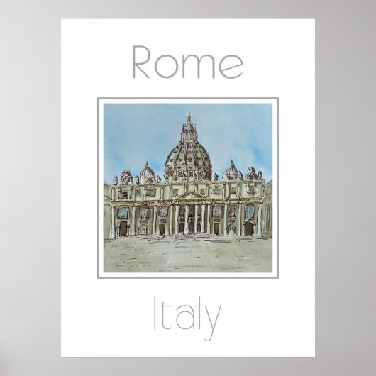 Affiche de voyage pour Rome Italie (Devant)