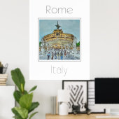 Affiche de voyage pour Rome Italie (Bureau à domicile)