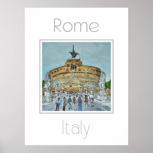 Affiche de voyage pour Rome Italie (Devant)