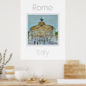 Affiche de voyage pour Rome Italie (Cuisine)