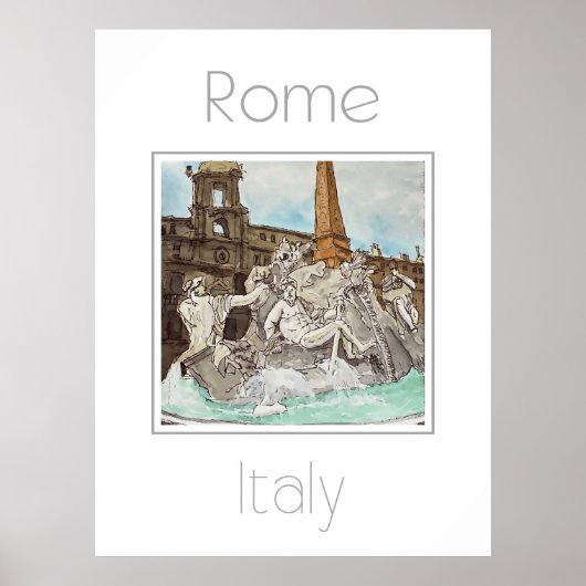 Affiche de voyage pour Rome Italie (Devant)