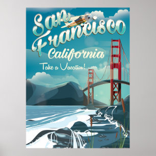 Affiche de voyage pour vacances à San Francisco