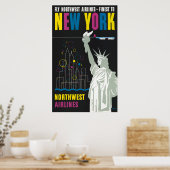 Affiche De Voyage Pour Vol Northwest Airlines (Cuisine)
