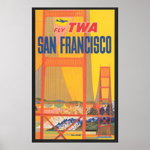 Affiche De Voyage Pour Vol Twa À San Francisco