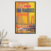 Affiche De Voyage Pour Vol Twa À San Francisco (Cuisine)