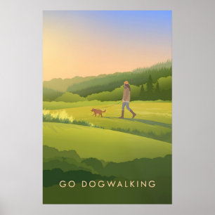 Affiche de voyage Promenons le Chien
