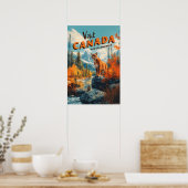 Affiche de voyage Puma des montagnes du Canada (Cuisine)