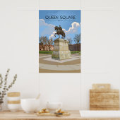 Affiche de voyage Queen Square Bristol (Cuisine)