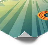 Affiche de voyage rétro d'Ottawa Canada (Coin)