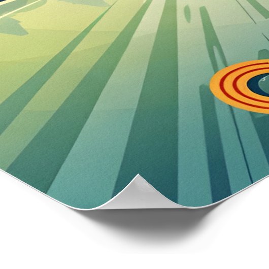 Affiche de voyage rétro d'Ottawa Canada (Coin)