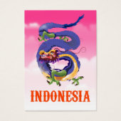 Affiche de voyage rétro Dragon d'Indonésie (Devant)