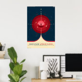 Affiche de voyage rétro NASA - Atomique de l'espac (Bureau à domicile)