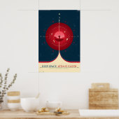 Affiche de voyage rétro NASA - Atomique de l'espac (Cuisine)
