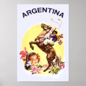Affiche de voyage rétro pour l'Argentine (Devant)