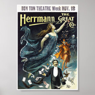Affiche de voyage rétro restaurée Herrmann The Gre