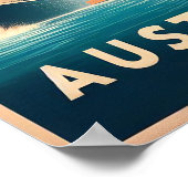 Affiche de voyage rétro Sydney Australie (Coin)