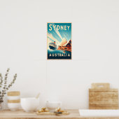 Affiche de voyage rétro Sydney Australie (Cuisine)