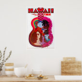 Affiche de voyage rétro TWA Art Hawaii Impression  (Cuisine)