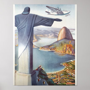 Affiche de voyage Rio Brésil (2015) chromolithogra
