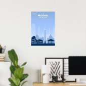 Affiche de voyage Rome-Italie (Bureau à domicile)