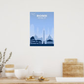 Affiche de voyage Rome-Italie (Cuisine)