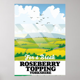 Affiche de voyage Roseberry Topping Yorkshire