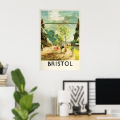 Affiche de voyage Royaume-Uni Bristol, Angleterre. (Bureau à domicile)