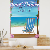 Affiche de voyage Saint-Tropez France (Cuisine)