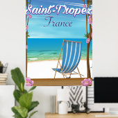 Affiche de voyage Saint-Tropez France (Bureau à domicile)