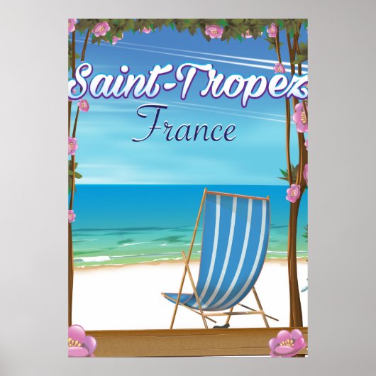 Affiche de voyage Saint-Tropez France (Devant)