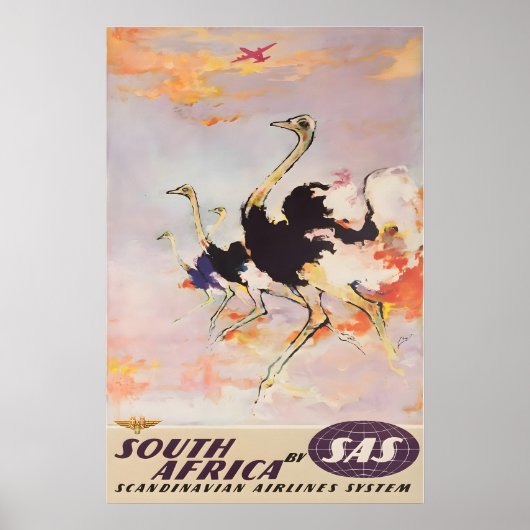 Affiche de voyage SAS Impression d'art africain Af (Devant)
