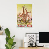 Affiche de voyage SAS Impression de girafe d'art a (Bureau à domicile)