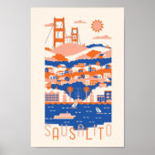 Affiche de voyage Sausalito (Devant)