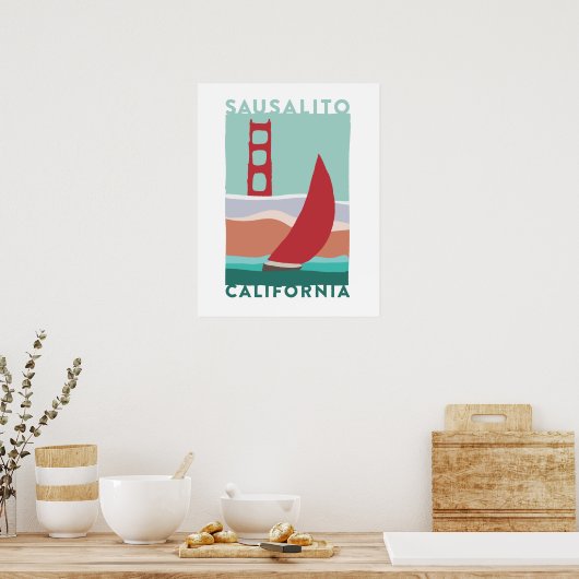 Affiche de voyage Sausalito (Cuisine)