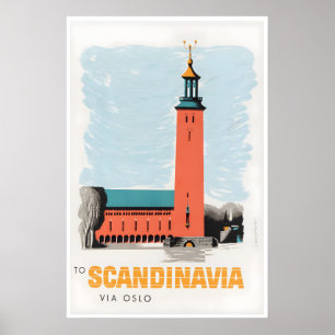 Affiche de voyage Scandinavie Impression de décora