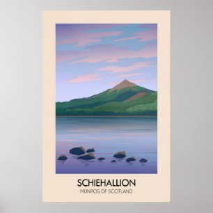 Affiche de voyage Schiehallion Munros d'Écosse