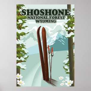 Affiche de voyage Shoshone National Forest Ski