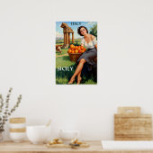 Affiche de voyage Sicile, Italie (Cuisine)