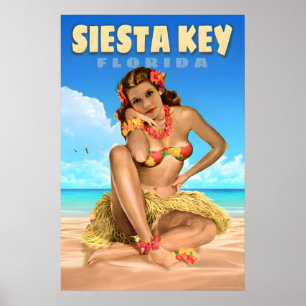 Affiche de voyage Siesta Key Floride Sea Eagle