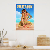 Affiche de voyage Siesta Key Floride Sea Eagle (Cuisine)