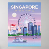 affiche de voyage singapour (Devant)