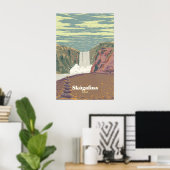 Affiche de voyage Skogafoss Islande (Bureau à domicile)